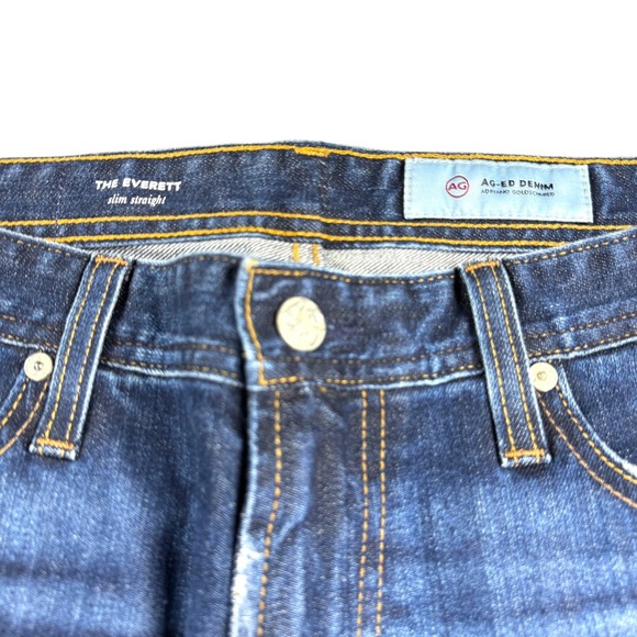 AG Adriano Goldschmied The Everett Slim Straight Jeans Mens Size 32x34 Dark Wash - Picture 7 of 11